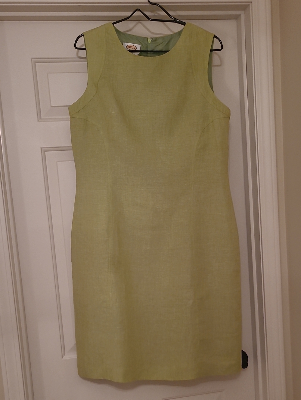 💚 Talbots Green Irish Linen Dress 14